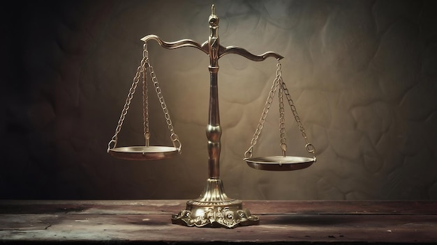 Still life with the scales of justice