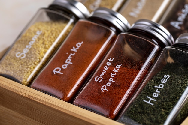 Photo still life with various spices