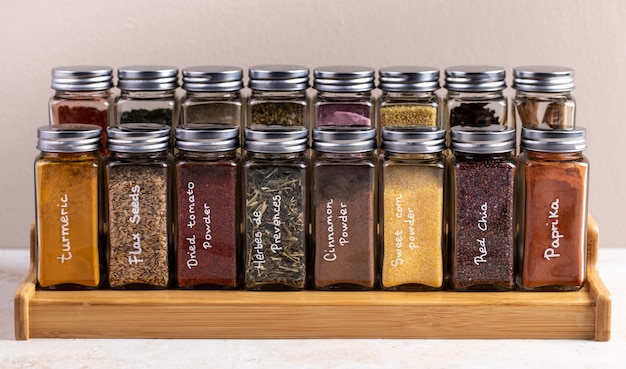 Photo still life with various spices