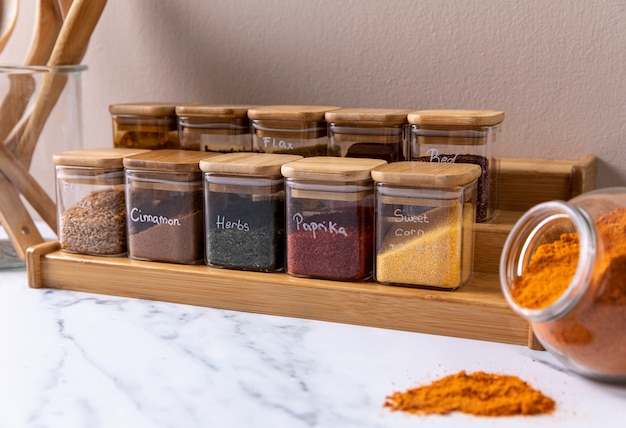 Photo still life with various spices