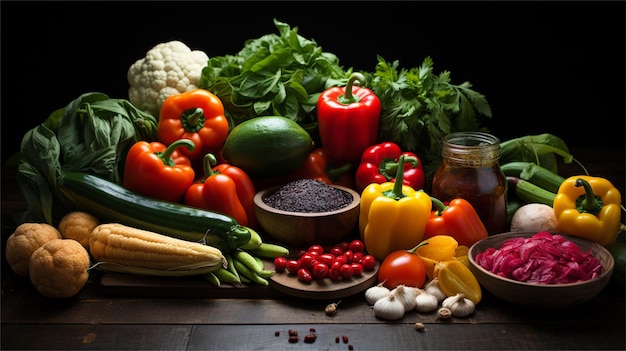 still life with vegetables