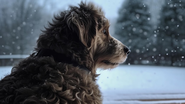 Stille kerstavond besteed aan het kijken naar sneeuwval die door AI is gegenereerd