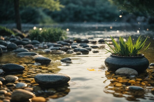 Foto stille natuur bij het water oost-moravië tsjechische republiek europa