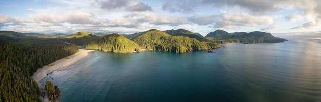 Stille Oceaan Kust Luchtfoto Natuur Achtergrond