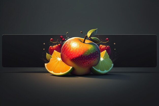 Stilleven appel fruit creatieve poster cover banner behang achtergrond ontwerp kunst