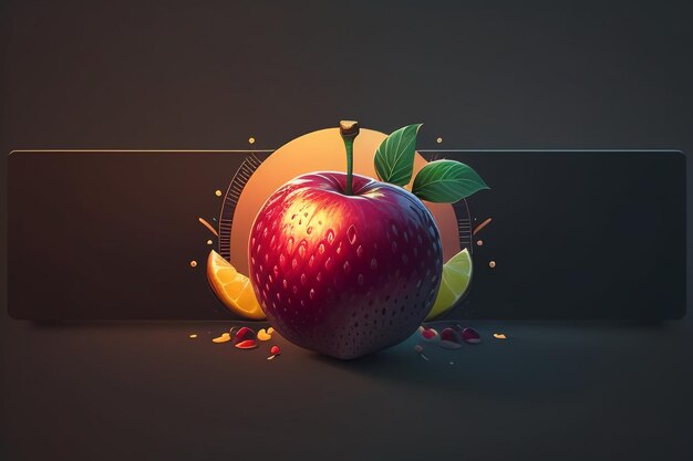 Stilleven appel fruit creatieve poster cover banner behang achtergrond ontwerp kunst