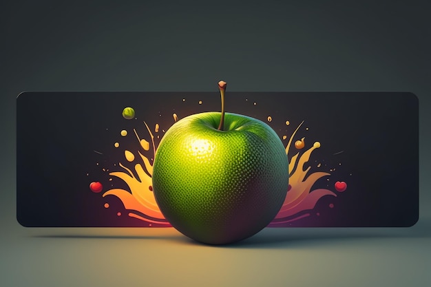 Stilleven appel fruit creatieve poster cover banner behang achtergrond ontwerp kunst