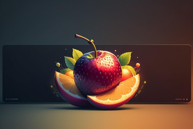 Foto stilleven appel fruit creatieve poster cover banner behang achtergrond ontwerp kunst