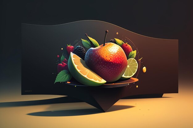 Stilleven appel fruit creatieve poster cover banner behang achtergrond ontwerp kunst