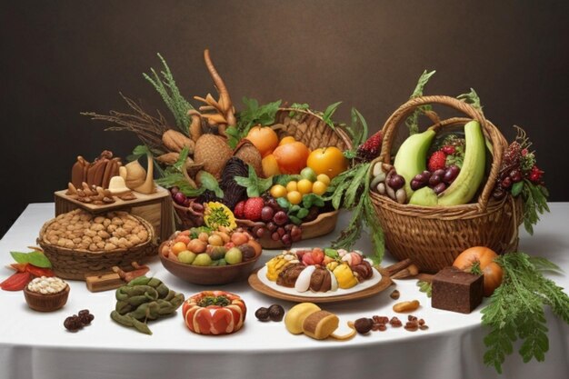 A stilllife of a cornucopia of nature's most delectable treats