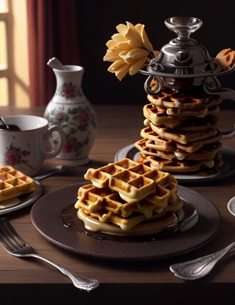 stilstaand wafelbehang