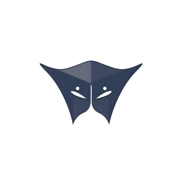 写真 灰色の背景に分離されたトレンディなフラット スタイルのスティングレイ アイコン web サイトのデザインロゴアプリ ui の水泳のシンボル