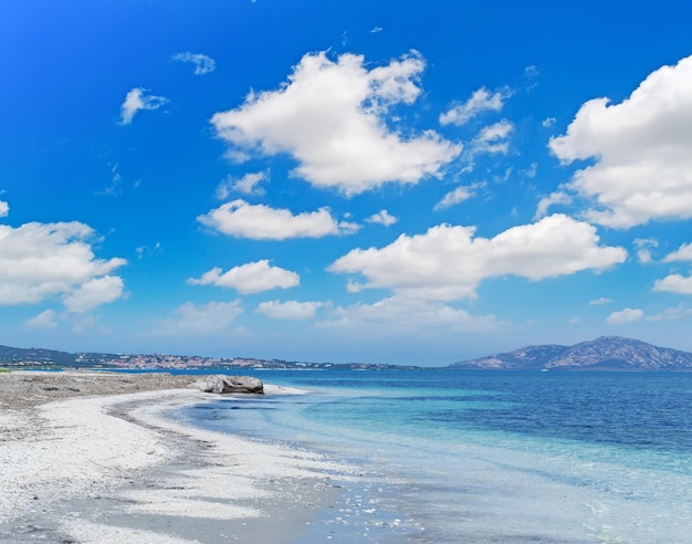 Stintino shore on a cloudy day