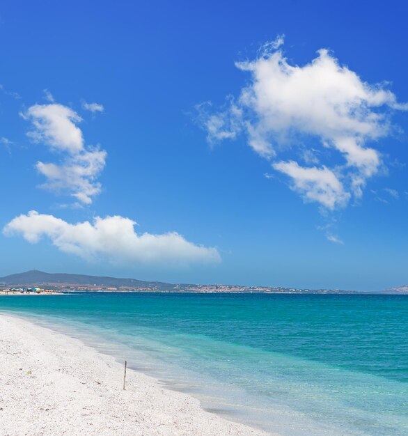 Stintino strand on a cloudy day