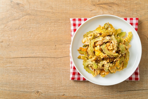 Stir Fried Bitter Gourd with Egg