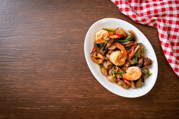 Stir-Fried Braised Sea Cucumber with Shrimps