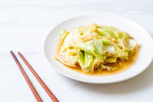 Stir Fried Cabbage with Fish Sauce