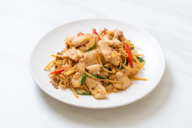 stir-fried chicken with ginger - Asian food style