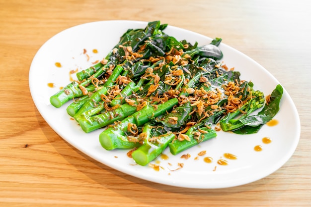Stir fried Chinese broccoli or Kale in oyster sauce