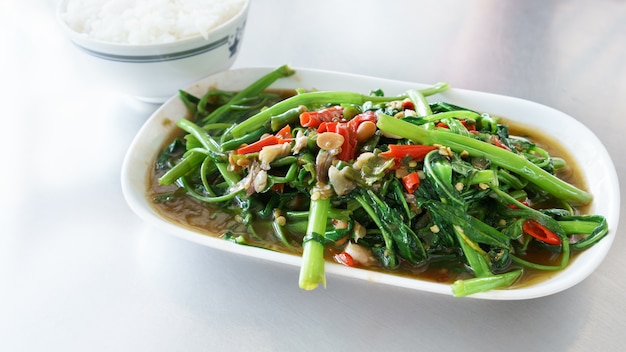 Stir Fried Chinese Morning Glory , Thai food