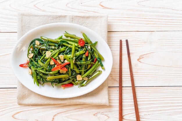 Stir-Fried Chinese Morning Glory or Water Spinach