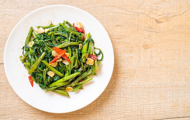stir-fried chinese morning glory or water spinach