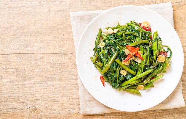 Stir-Fried Chinese Morning Glory or Water Spinach