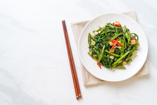 Stir-Fried Chinese Morning Glory or Water Spinach