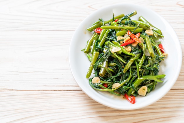 Stir-Fried Chinese Morning Glory or Water Spinach