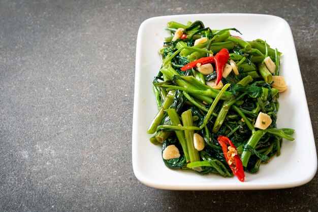 Stir-Fried Chinese Morning Glory or Water Spinach