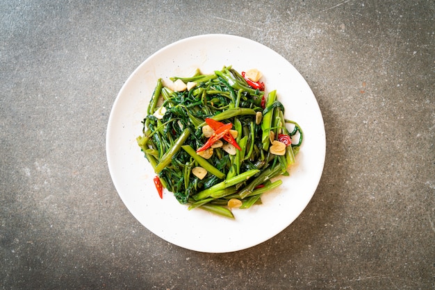 stir-fried chinese morning glory or water spinach