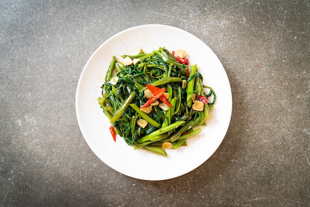 Stir-Fried Chinese Morning Glory or Water Spinach