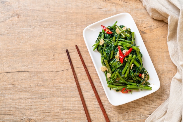 Stir-Fried Chinese Morning Glory or Water Spinach