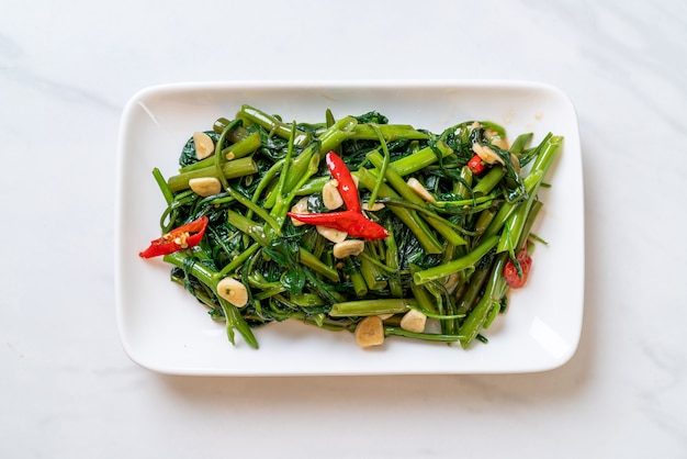 Stir-Fried Chinese Morning Glory or Water Spinach