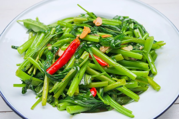 Stir-Fried chinese morning glory