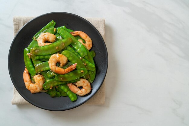 Stir-Fried Green Peas with Shrimp - Homemade food style