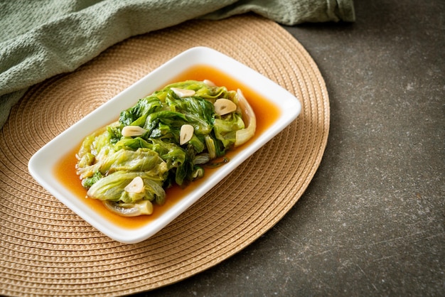 Stir fried Iceberg lettuce with Oyster sauce