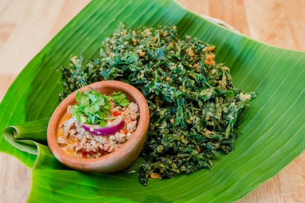 Stir-fried morning glory