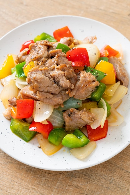 Stir Fried Pork with Black Pepper