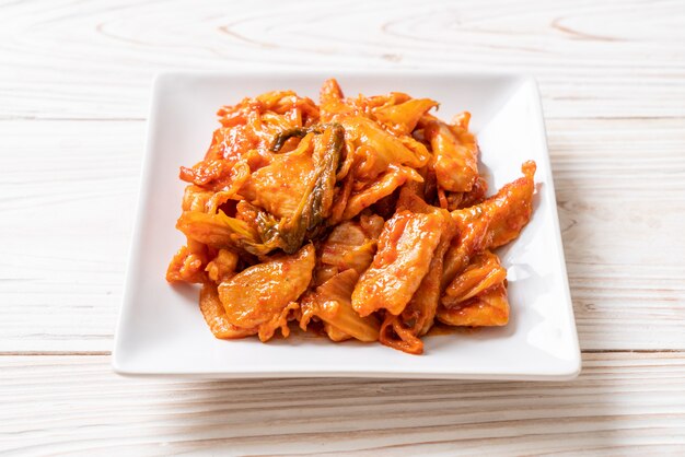 stir-fried pork with kimchi