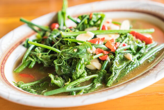 Stir-Fried Sayate With Salted Soya Bean