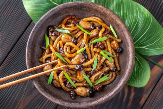 Photo stir fried udon noodles