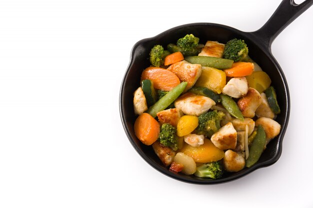 Stir fry chicken with vegetables