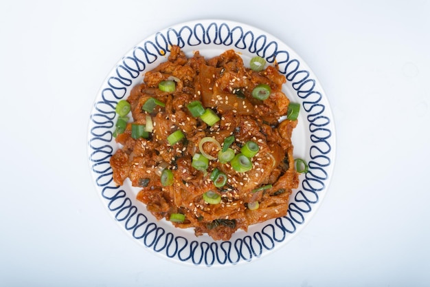 Stirfried Spicy Pork Chops on a Plate