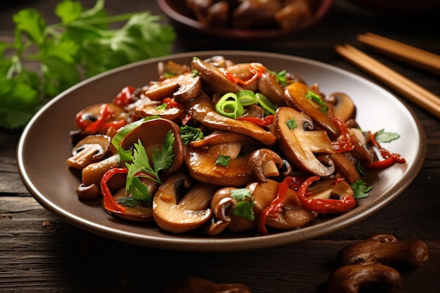 Stirfry with a mix of colorful heirloom tomatoes