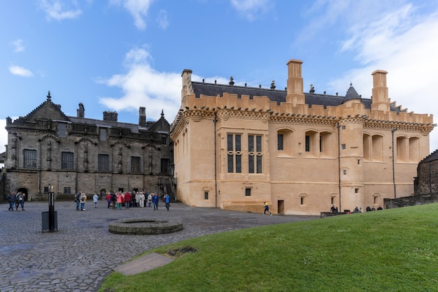 StirlingScotlandMay 262019 The Great hall and East facade of the Royal Palace in Stirling Castle