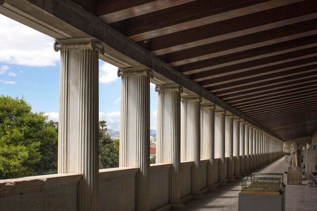 Foto stoas di attaos, atene, grecia