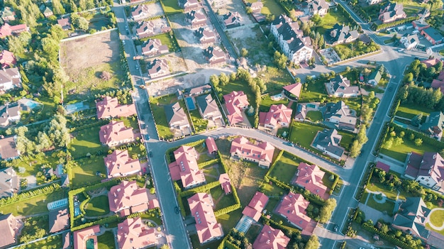 Immagine aerea di riserva di un quartiere residenziale