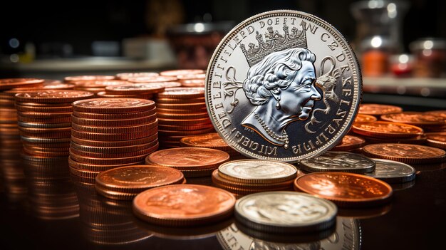 Photo stock of british coins