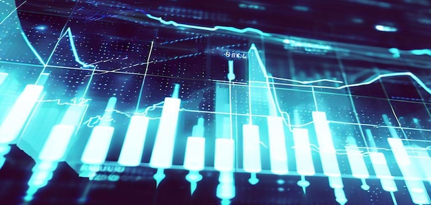 stock exchange candle background generated by AI